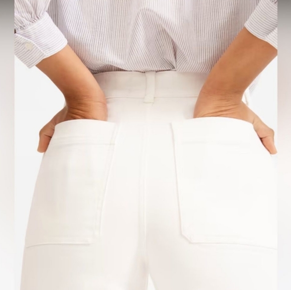 NWT Everlane The Wide-Leg Crop Pant Bone - Picture 4 of 5